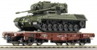 67763 Roco Heavy duty Flat car with tank "Gepard"